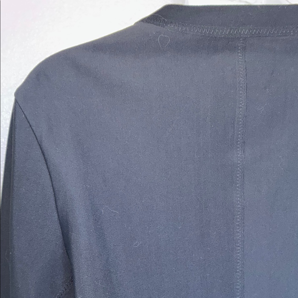 ATHLETA Black Jacket, Edgy & Sleek, offset zipper detail, lightweight. L - Picture 9 of 16